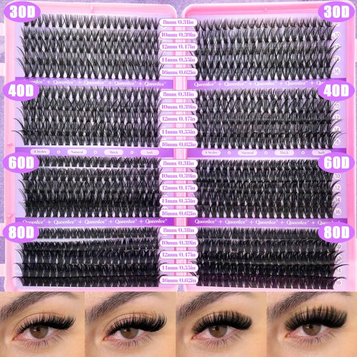 Queenice DIY Cluster Lash Extension Kit